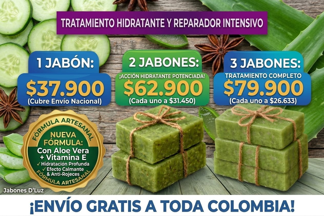 Jabón Artesanal de Pepino &amp; Sábila | Refrescancia y Calma Natural