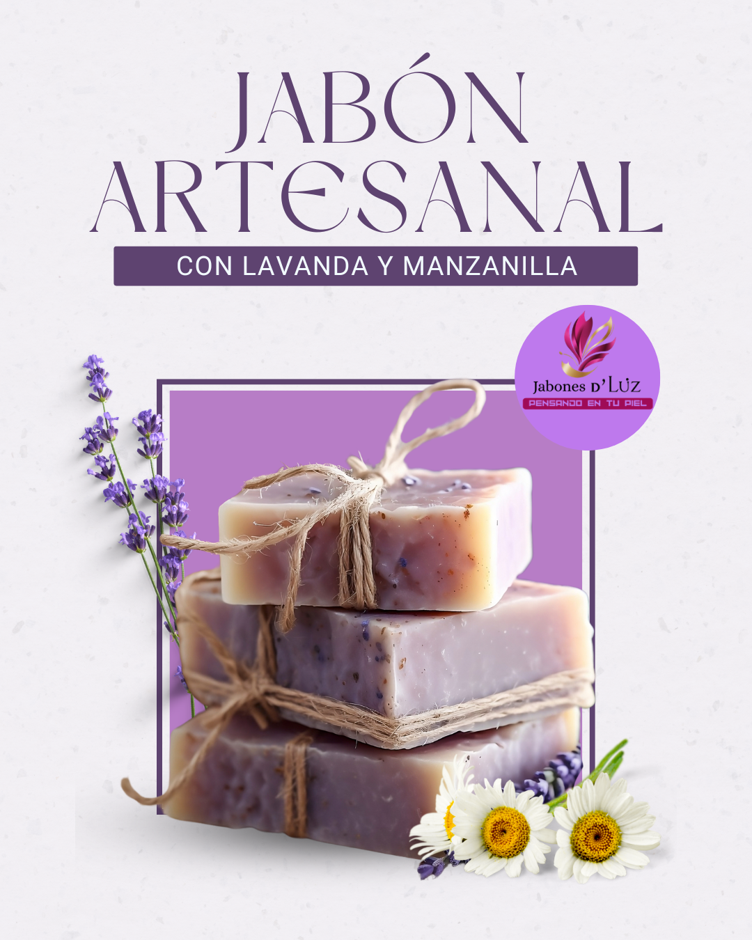 Jabón Artesanal de Lavanda y Manzanilla