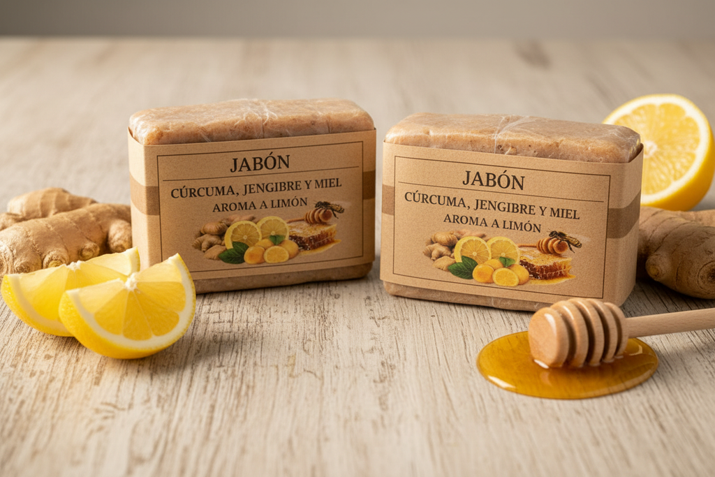 Combo 2 Jabones Cúrcuma, Jengibre & Miel | Envío Gratis