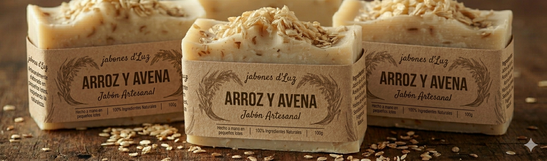 Jabón Artesanal de Arroz y Avena